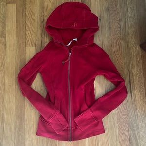 Lululemon red scuba hoodie jacket
